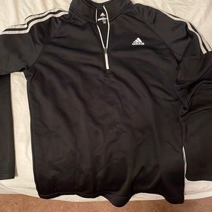 black adidas zip up